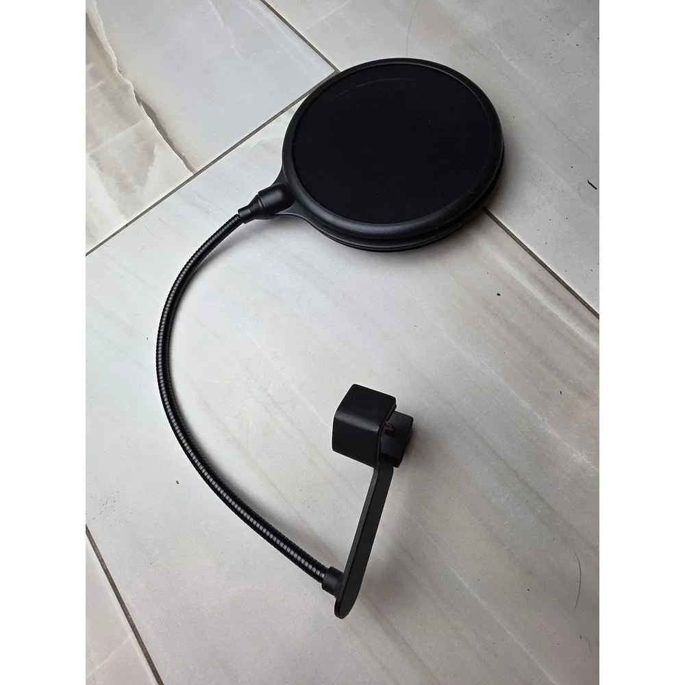 Universal Microphone Pop Filter Flexible Gooseneck Mic Shield Black‎ 6 Inch H2